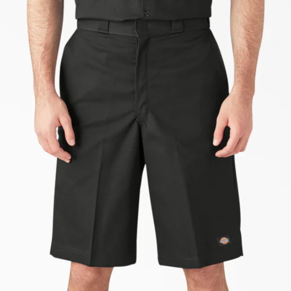 Dickies Loose Fit Flat Front Work Shorts, 13" - 42283 - Black